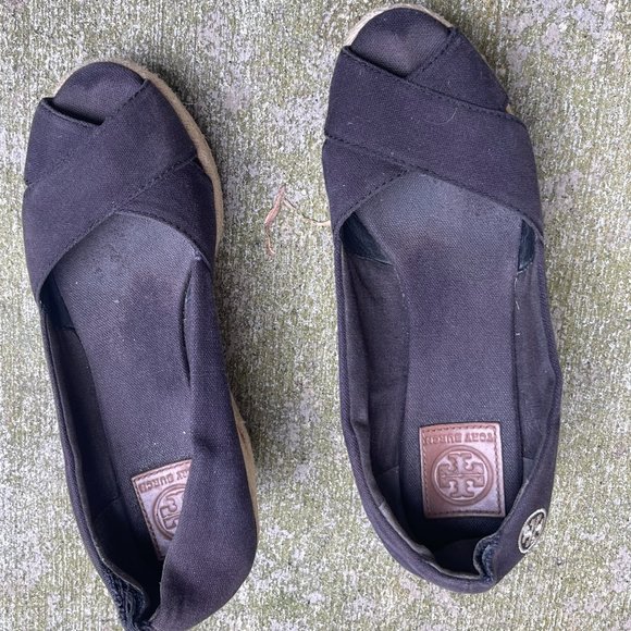 Tory Burch Black Wedges - Picture 1 of 7